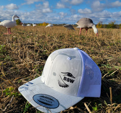 Casquette BSW multicam blanche logo canard noir