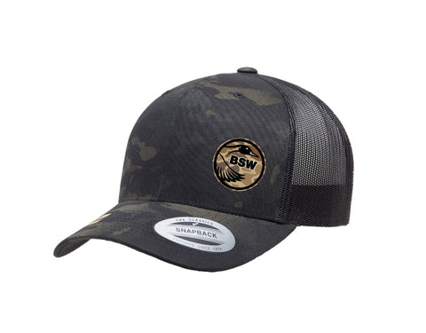 Casquette BSW multicam noire logo old school